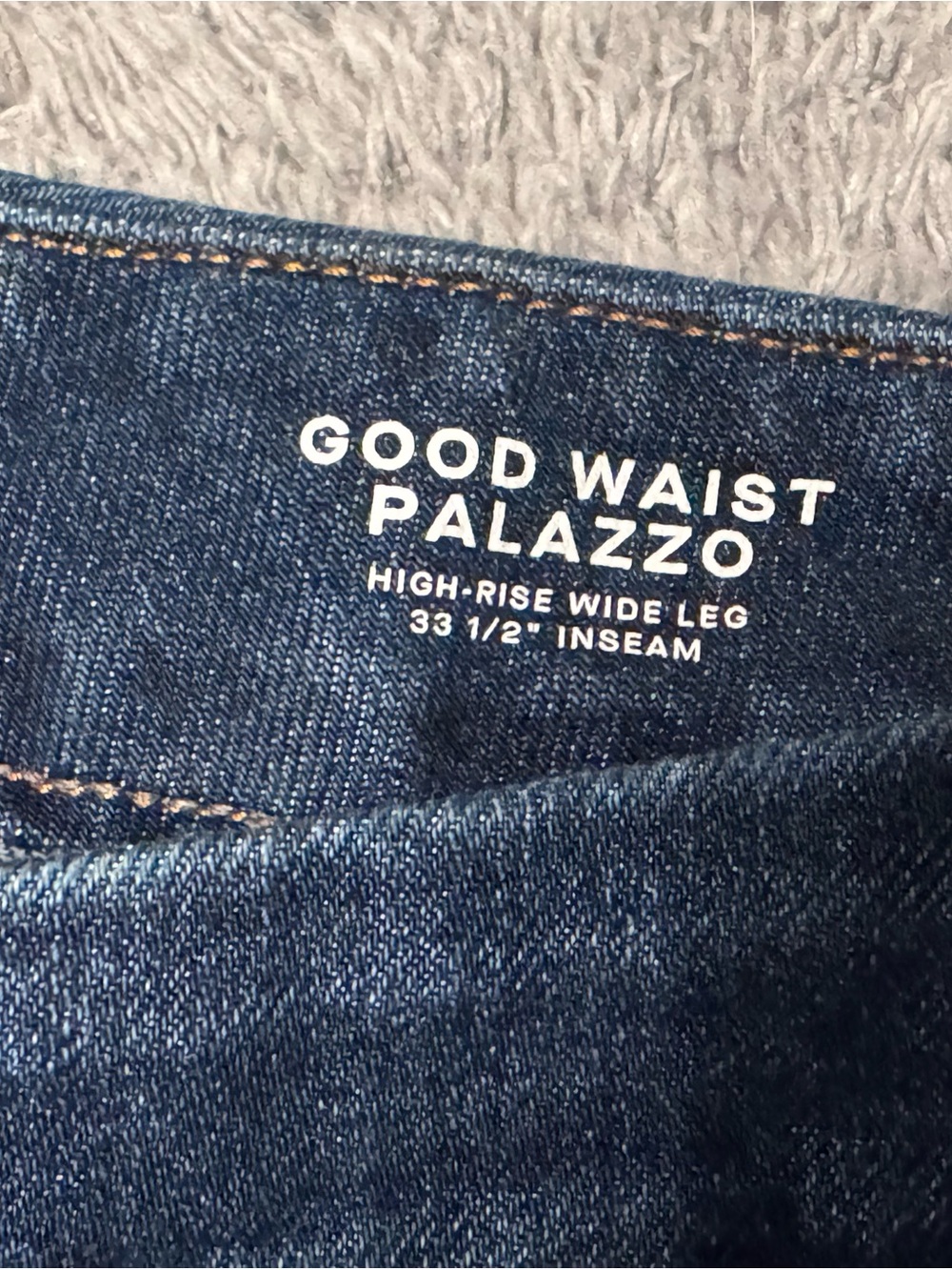Good American Dark Blue Wide-Leg Jeans - Picture 3 of 4